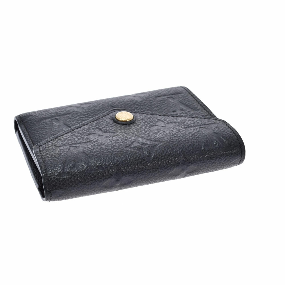 LOUIS VUITTON Monogram Empreinte Portefeuille Victorine Noir Black Leather Tri - Picture 6 of 8